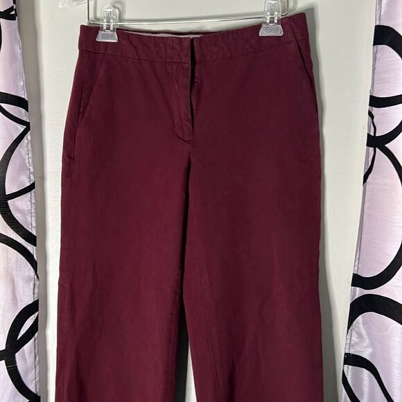 J. Crew Maroon size 2 cropped pants - Picture 2 of 11